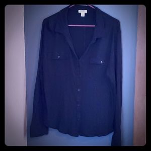V neck button up shirt, super soft and flowy